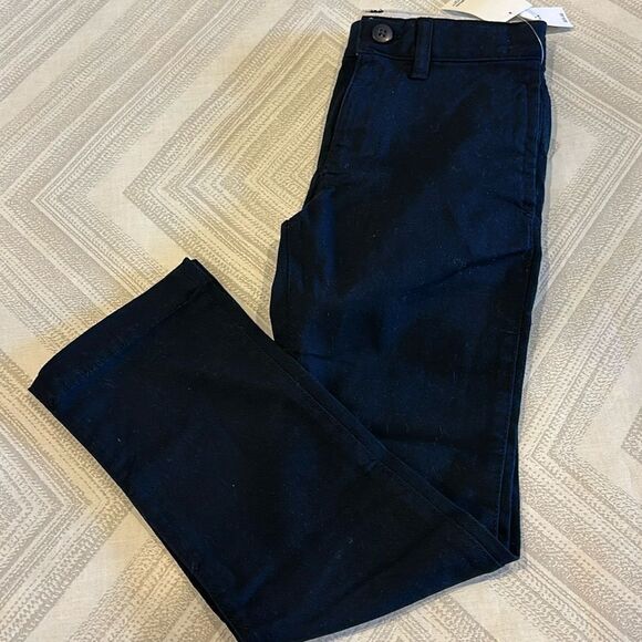 GAP Boys Black Slim Straight Adjustable Waist Pants - Size 8 Slim - Picture 1 of 6